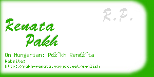 renata pakh business card